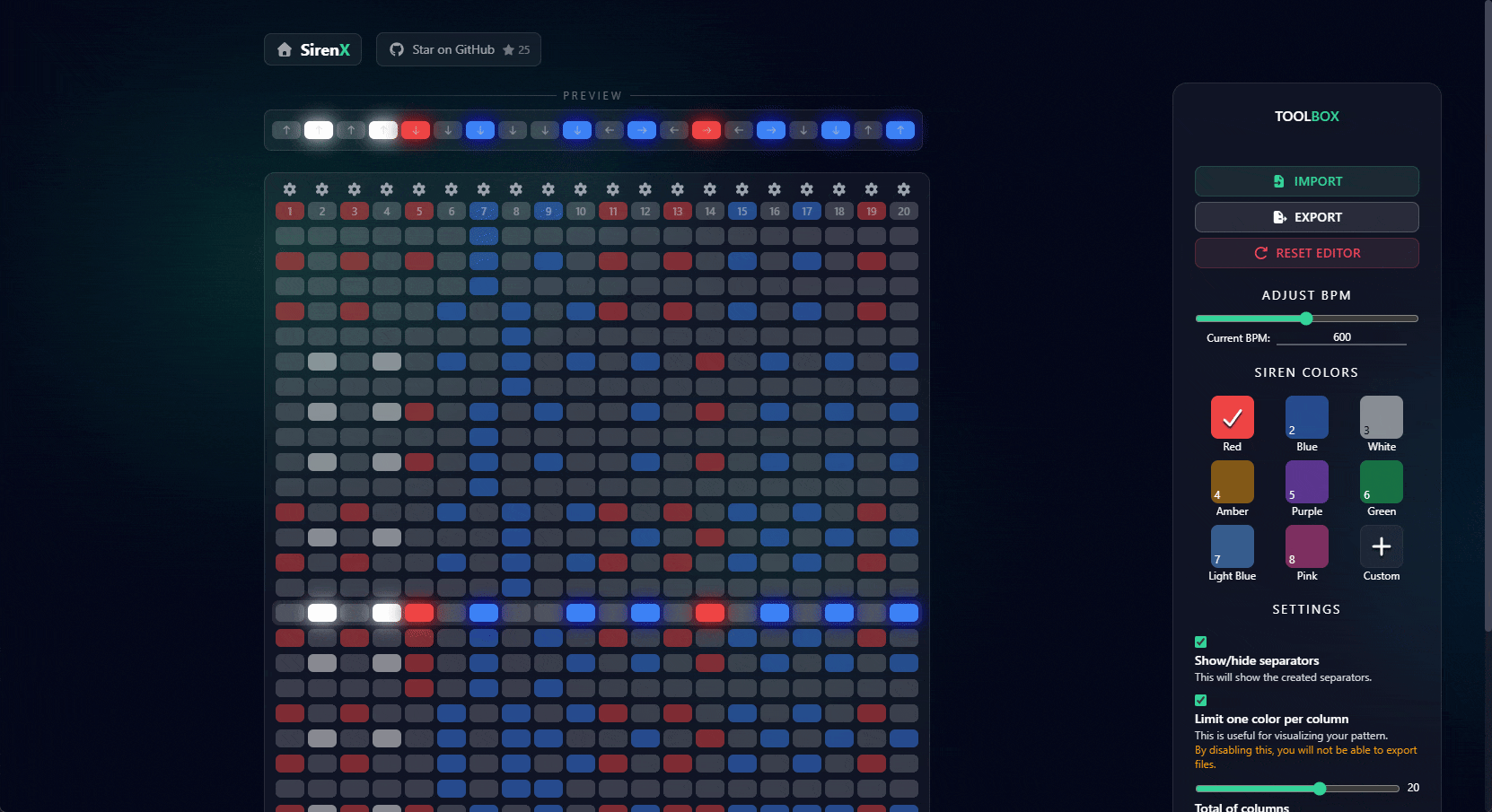 SirenX Editor Screenshot